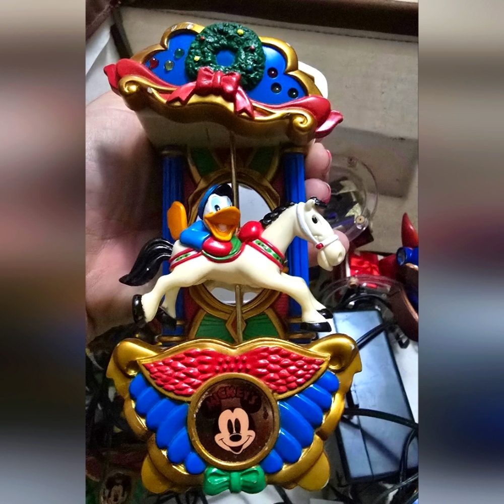 RARE Vintage Mr Christmas Mickey Disney Carousel 1990s